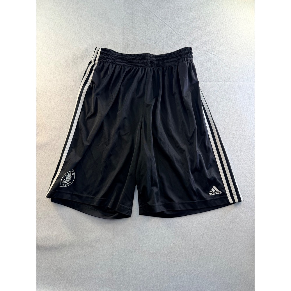 Adidas Brooklyn Nets Basketball Shorts Black White Striped Mens Large Climalite